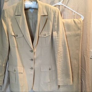 Tan Cotton/Linen Anne Klein 2 Suit